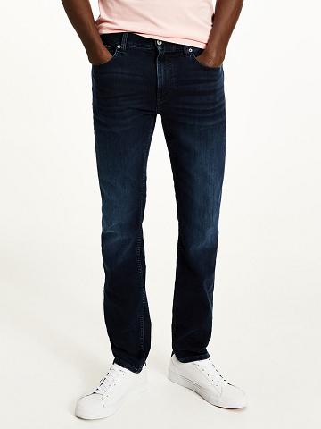 Férfi Tommy Hilfiger Slim fit th flex medium wash Farmer Nadrág Fekete | HU 1172AHK